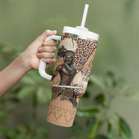 South Africa Zulu People Tumbler With Handle Zulu Warrior - Wonder Print Shop