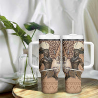 South Africa Zulu People Tumbler With Handle Zulu Warrior - Wonder Print Shop