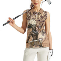 South Africa Zulu People Women Sleeveless Polo Shirt Zulu Warrior - Wonder Print Shop