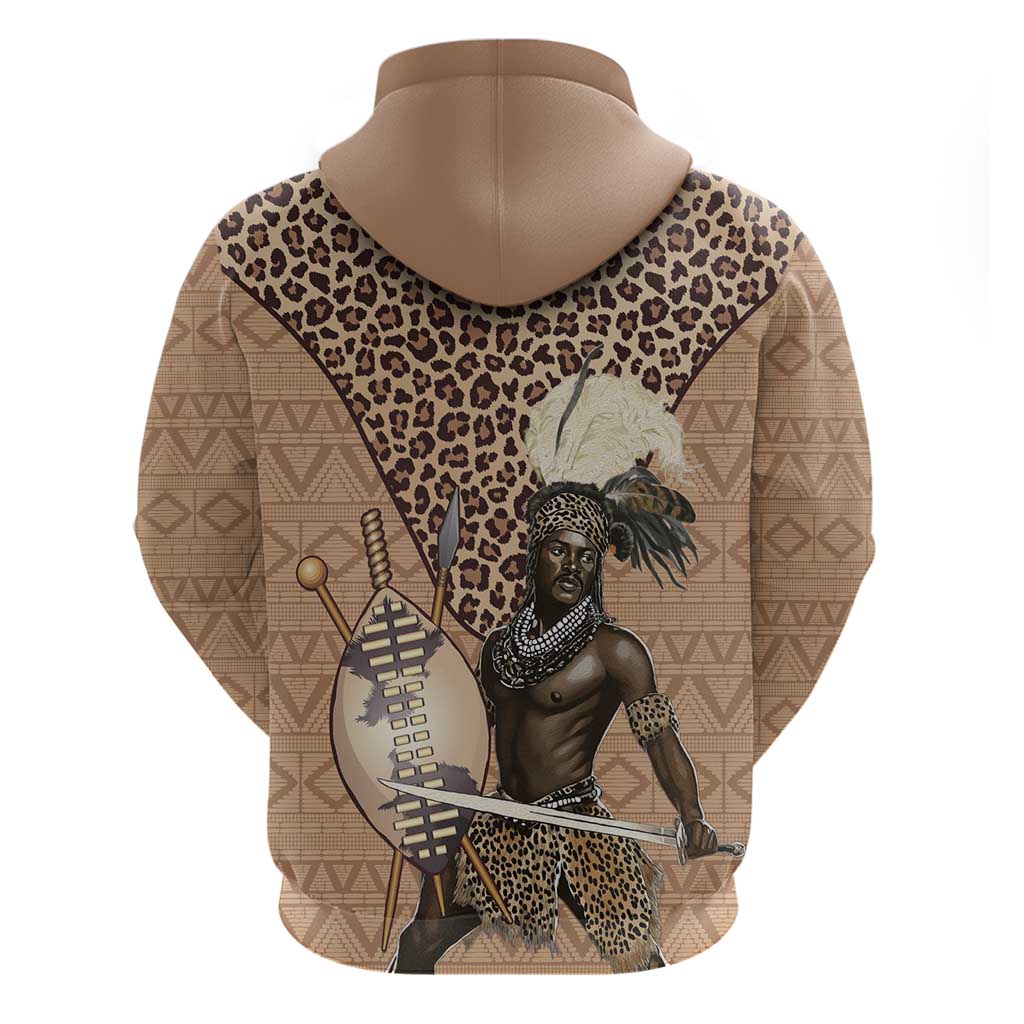 South Africa Zulu People Zip Hoodie Zulu Warrior - Wonder Print Shop