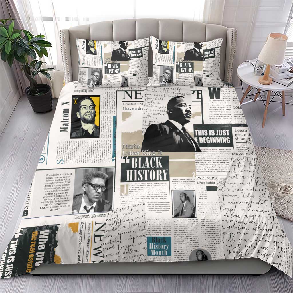 Civil Rights Leaders Bedding Set Newspaper Print Style - Wonder Print Shop
