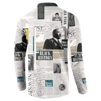 Civil Rights Leaders Button Sweatshirt Newspaper Print Style - Wonder Print Shop
