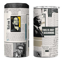 Civil Rights Leaders 4 in 1 Can Cooler Tumbler Newspaper Print Style - Wonder Print Shop