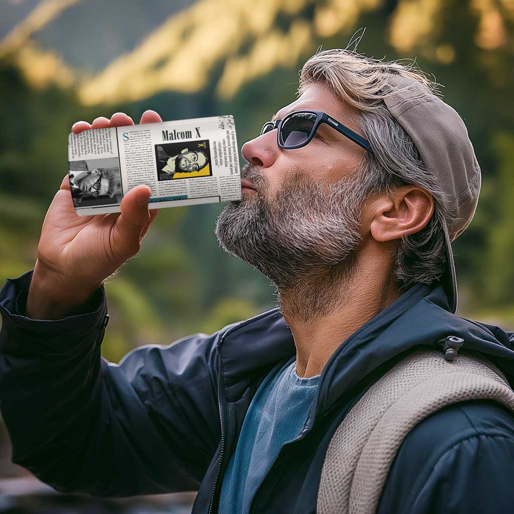 Civil Rights Leaders 4 in 1 Can Cooler Tumbler Newspaper Print Style - Wonder Print Shop