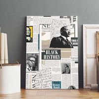 Civil Rights Leaders Canvas Wall Art Newspaper Print Style - Wonder Print Shop