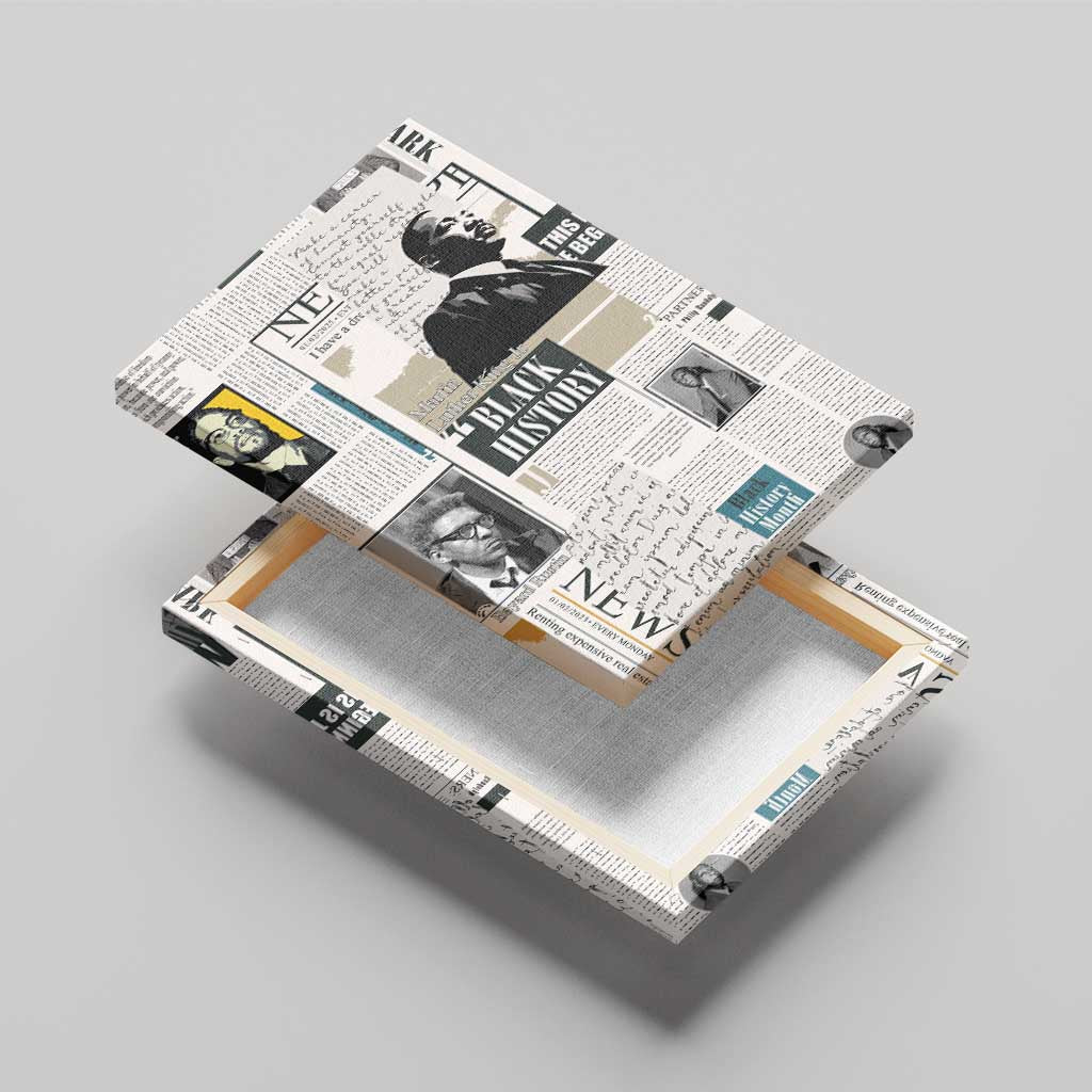 Civil Rights Leaders Canvas Wall Art Newspaper Print Style - Wonder Print Shop