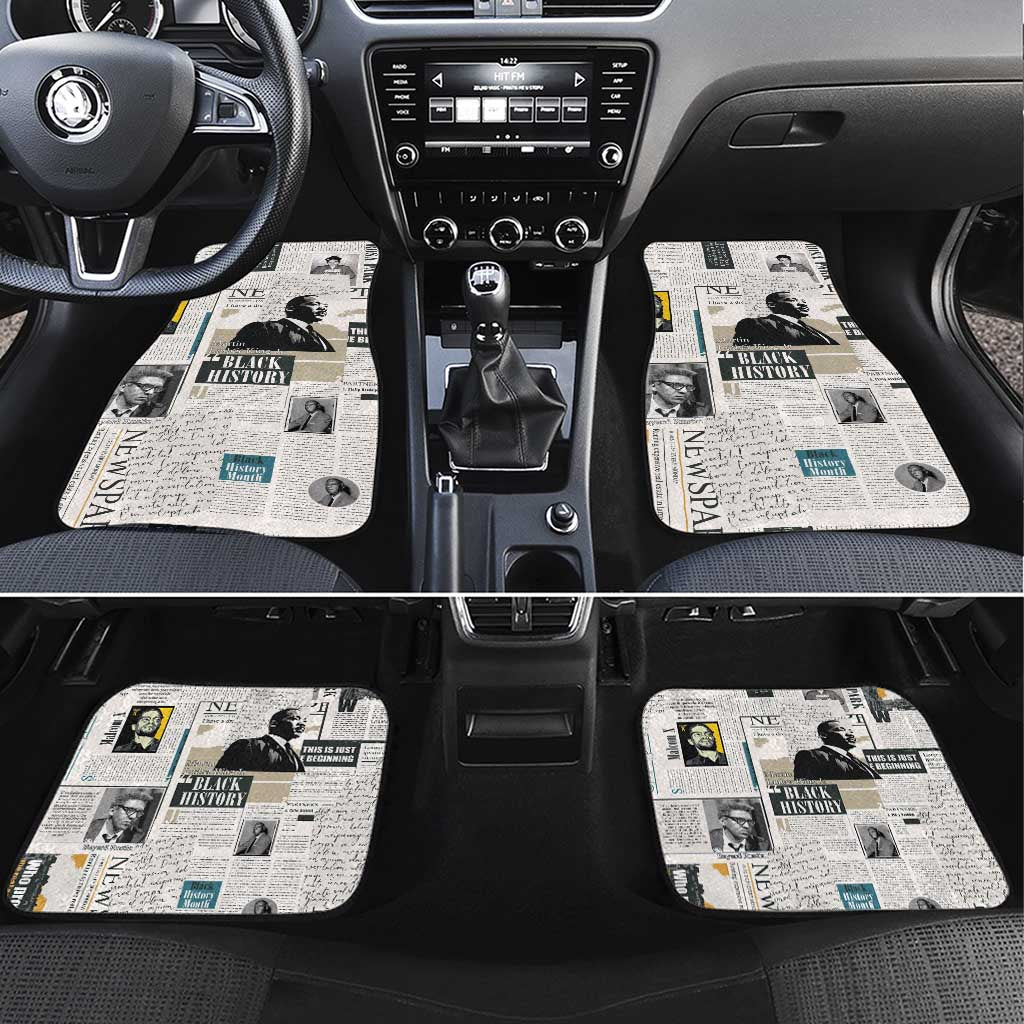 Civil Rights Leaders Car Mats Newspaper Print Style - Wonder Print Shop