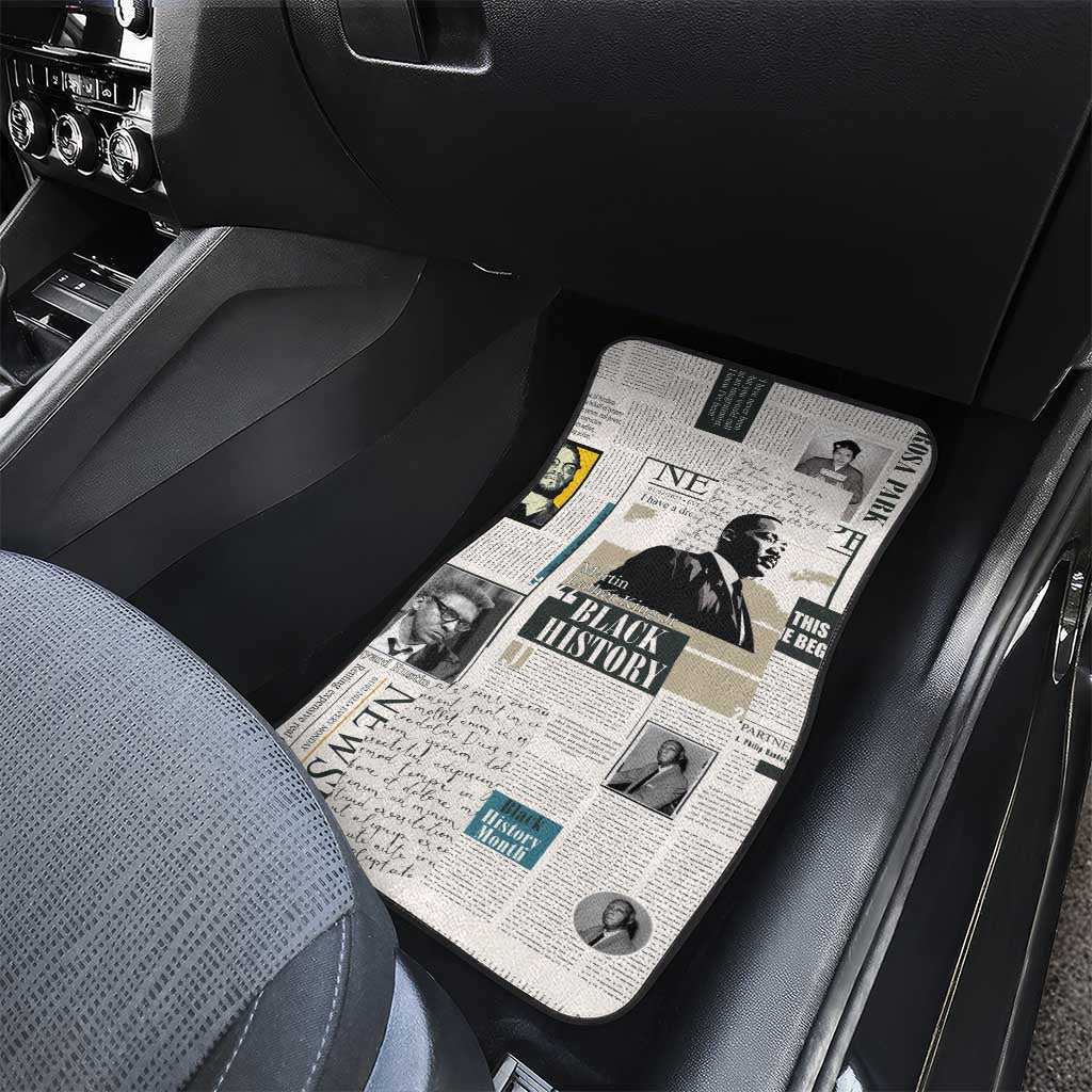 Civil Rights Leaders Car Mats Newspaper Print Style - Wonder Print Shop