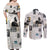 Civil Rights Leaders Couples Matching Off Shoulder Maxi Dress and Long Sleeve Button Shirt Newspaper Print Style - Wonder Print Shop