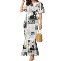 Civil Rights Leaders Family Matching Mermaid Dress and Hawaiian Shirt Newspaper Print Style - Wonder Print Shop