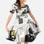 Civil Rights Leaders Family Matching Off The Shoulder Long Sleeve Dress and Hawaiian Shirt Newspaper Print Style - Wonder Print Shop