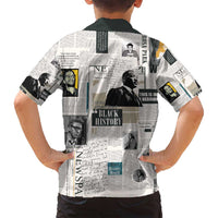 Civil Rights Leaders Family Matching Off Shoulder Maxi Dress and Hawaiian Shirt Newspaper Print Style - Wonder Print Shop