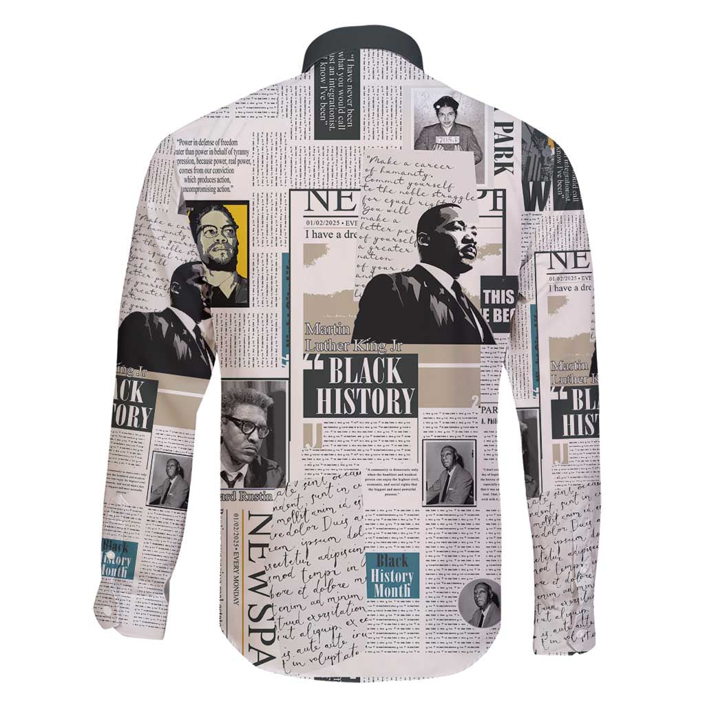 Civil Rights Leaders Family Matching Short Sleeve Bodycon Dress and Hawaiian Shirt Newspaper Print Style - Wonder Print Shop