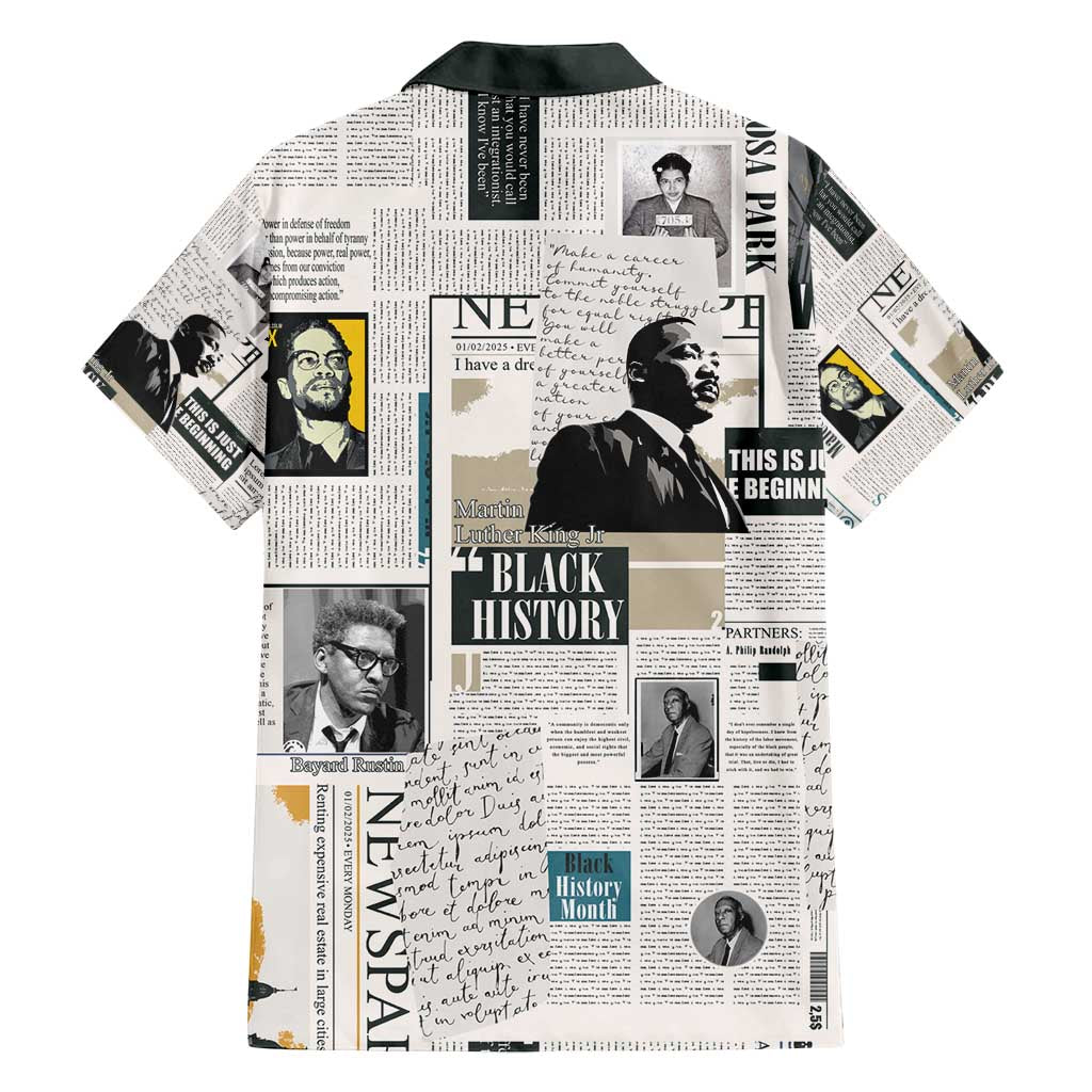 Civil Rights Leaders Family Matching Summer Maxi Dress and Hawaiian Shirt Newspaper Print Style - Wonder Print Shop