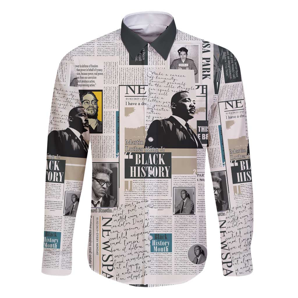 Civil Rights Leaders Family Matching Summer Maxi Dress and Hawaiian Shirt Newspaper Print Style - Wonder Print Shop