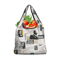 Civil Rights Leaders Grocery Bag Newspaper Print Style