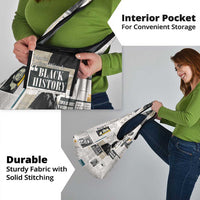 Civil Rights Leaders Grocery Bag Newspaper Print Style