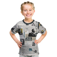 Civil Rights Leaders Kid T Shirt Newspaper Print Style - Wonder Print Shop
