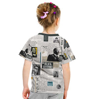 Civil Rights Leaders Kid T Shirt Newspaper Print Style - Wonder Print Shop
