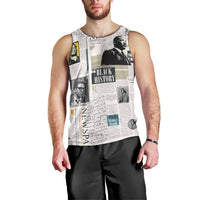 Civil Rights Leaders Men Tank Top Newspaper Print Style - Wonder Print Shop