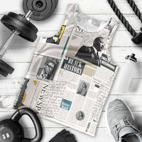 Civil Rights Leaders Men Tank Top Newspaper Print Style - Wonder Print Shop