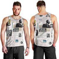 Civil Rights Leaders Men Tank Top Newspaper Print Style - Wonder Print Shop