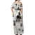 Civil Rights Leaders Off Shoulder Maxi Dress Newspaper Print Style - Wonder Print Shop