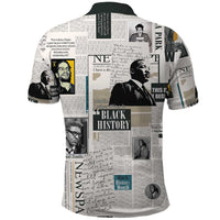 Civil Rights Leaders Polo Shirt Newspaper Print Style - Wonder Print Shop