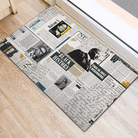 Civil Rights Leaders Rubber Doormat Newspaper Print Style - Wonder Print Shop