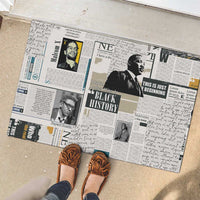 Civil Rights Leaders Rubber Doormat Newspaper Print Style - Wonder Print Shop