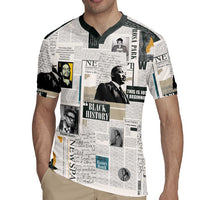 Civil Rights Leaders Rugby Jersey Newspaper Print Style - Wonder Print Shop