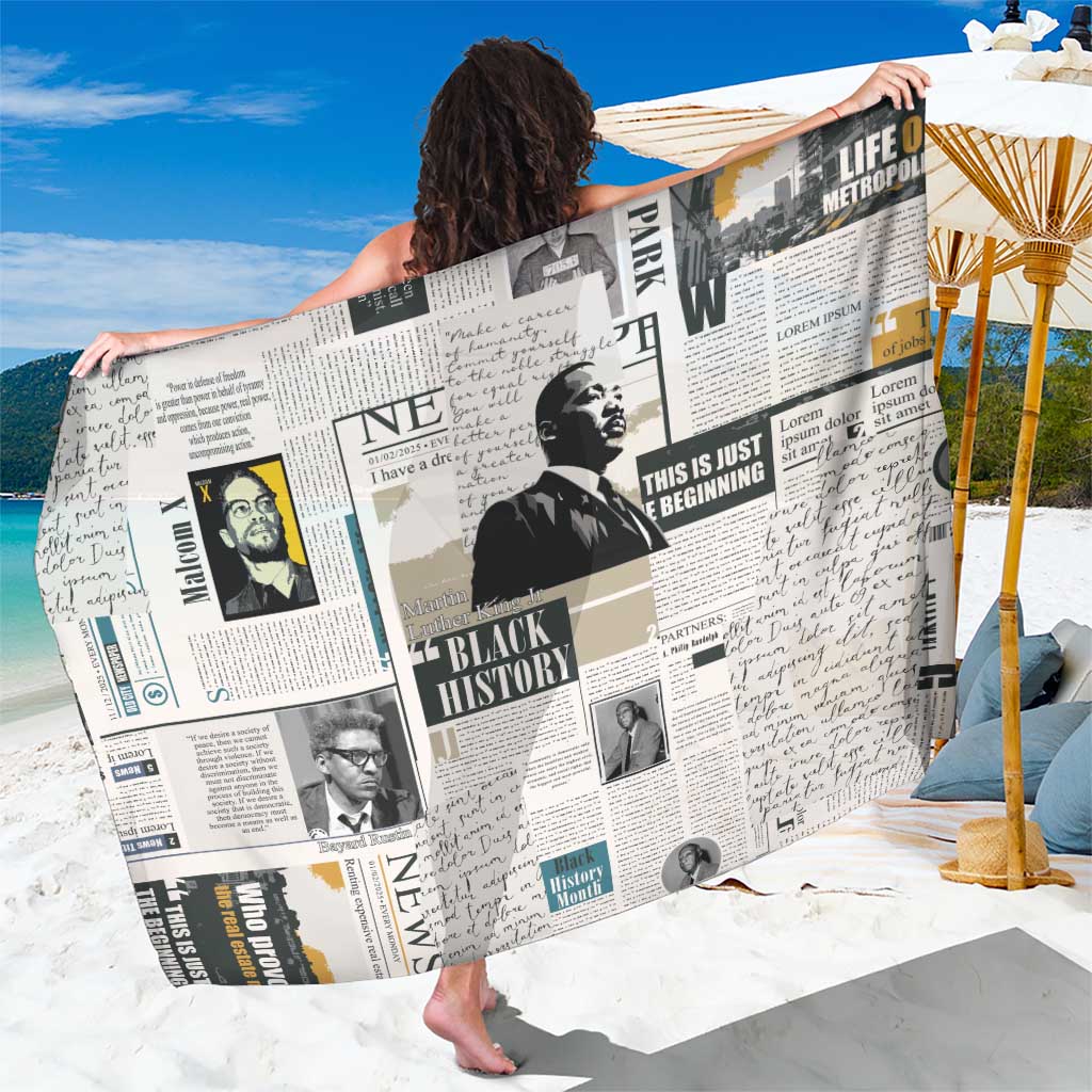 Civil Rights Leaders Sarong Newspaper Print Style - Wonder Print Shop