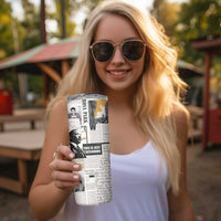 Civil Rights Leaders Skinny Tumbler Newspaper Print Style - Wonder Print Shop