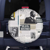 Civil Rights Leaders Spare Tire Cover Newspaper Print Style - Wonder Print Shop