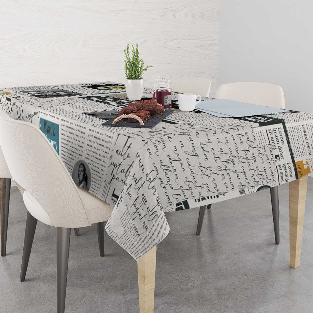 Civil Rights Leaders Tablecloth Newspaper Print Style - Wonder Print Shop