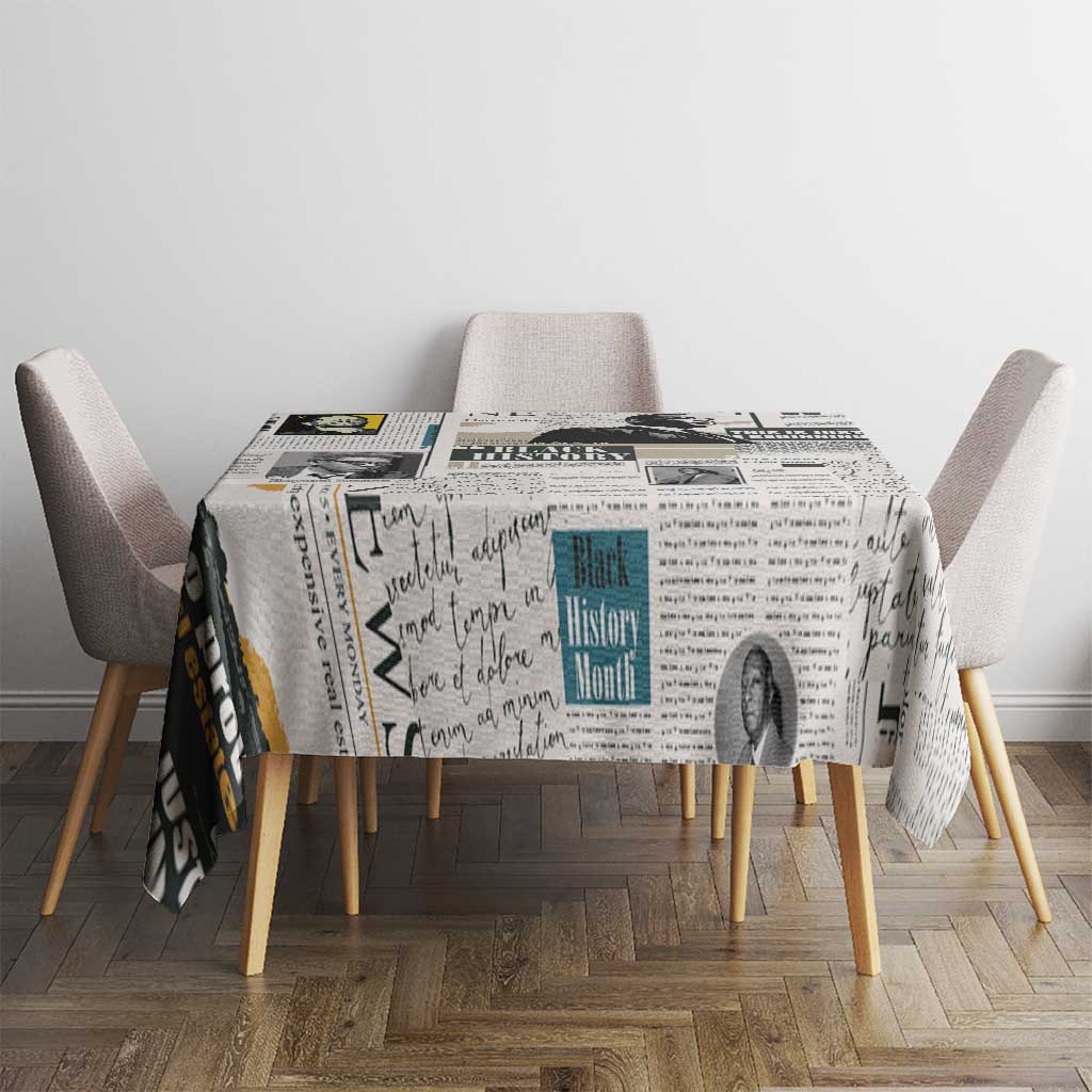 Civil Rights Leaders Tablecloth Newspaper Print Style - Wonder Print Shop