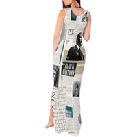Civil Rights Leaders Tank Maxi Dress Newspaper Print Style - Wonder Print Shop