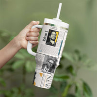 Civil Rights Leaders Tumbler With Handle Newspaper Print Style - Wonder Print Shop