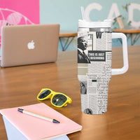 Civil Rights Leaders Tumbler With Handle Newspaper Print Style - Wonder Print Shop