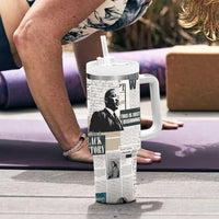 Civil Rights Leaders Tumbler With Handle Newspaper Print Style - Wonder Print Shop