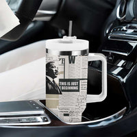 Civil Rights Leaders Tumbler With Handle Newspaper Print Style - Wonder Print Shop