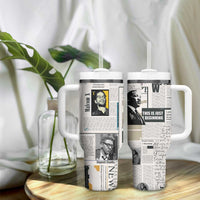 Civil Rights Leaders Tumbler With Handle Newspaper Print Style - Wonder Print Shop