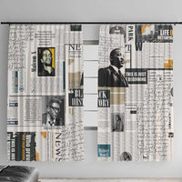 Civil Rights Leaders Window Curtain Newspaper Print Style - Wonder Print Shop