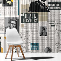 Civil Rights Leaders Window Curtain Newspaper Print Style - Wonder Print Shop