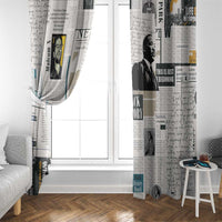Civil Rights Leaders Window Curtain Newspaper Print Style - Wonder Print Shop