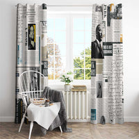 Civil Rights Leaders Window Curtain Newspaper Print Style - Wonder Print Shop