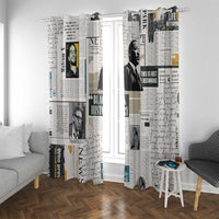Civil Rights Leaders Window Curtain Newspaper Print Style - Wonder Print Shop