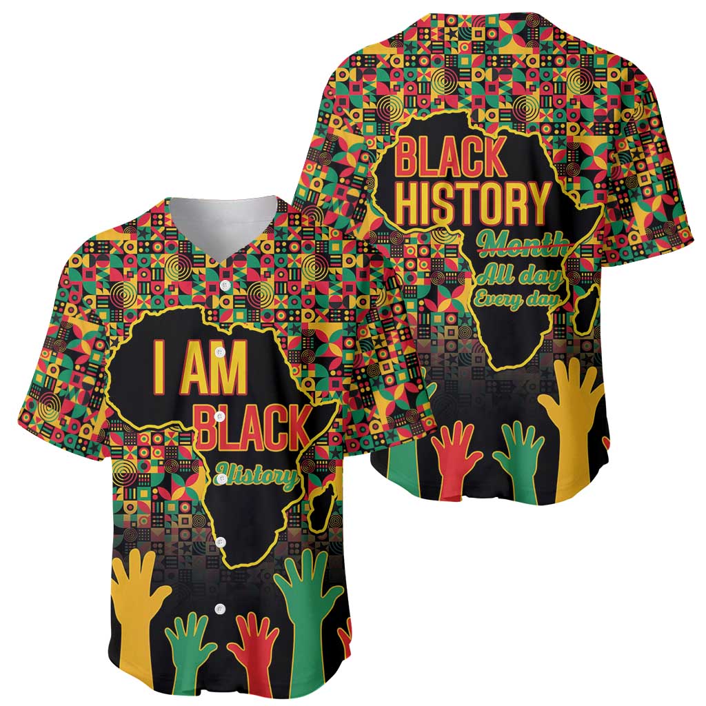 Black History Month Baseball Jersey I Am Black History - Wonder Print Shop