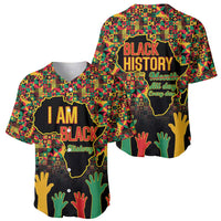 Black History Month Baseball Jersey I Am Black History - Wonder Print Shop