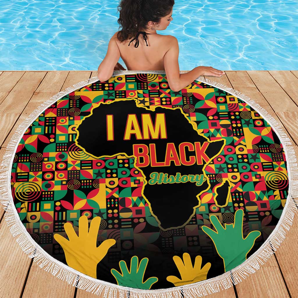 Black History Month Beach Blanket I Am Black History - Wonder Print Shop